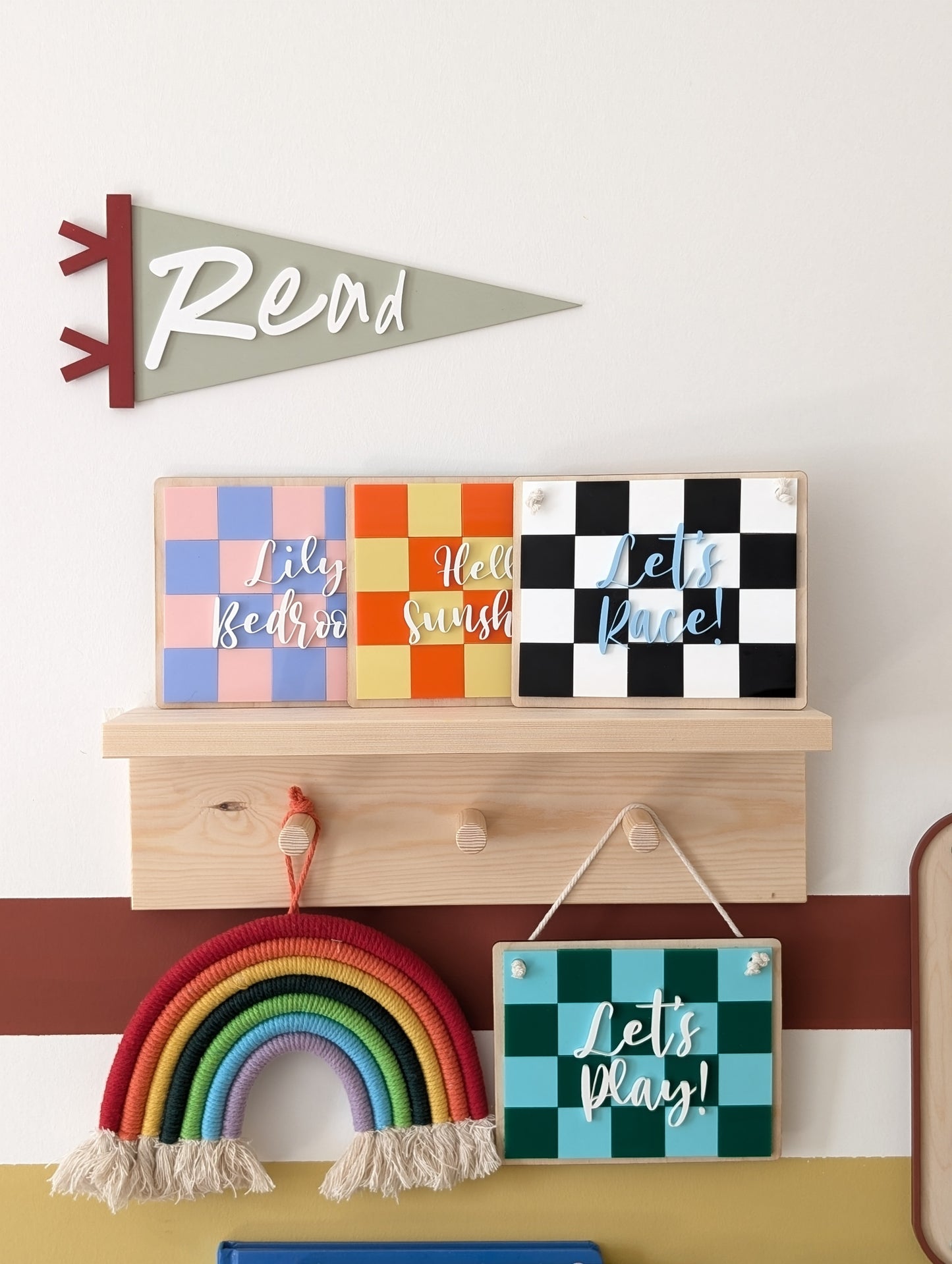 Personalised Checkerboard Sign