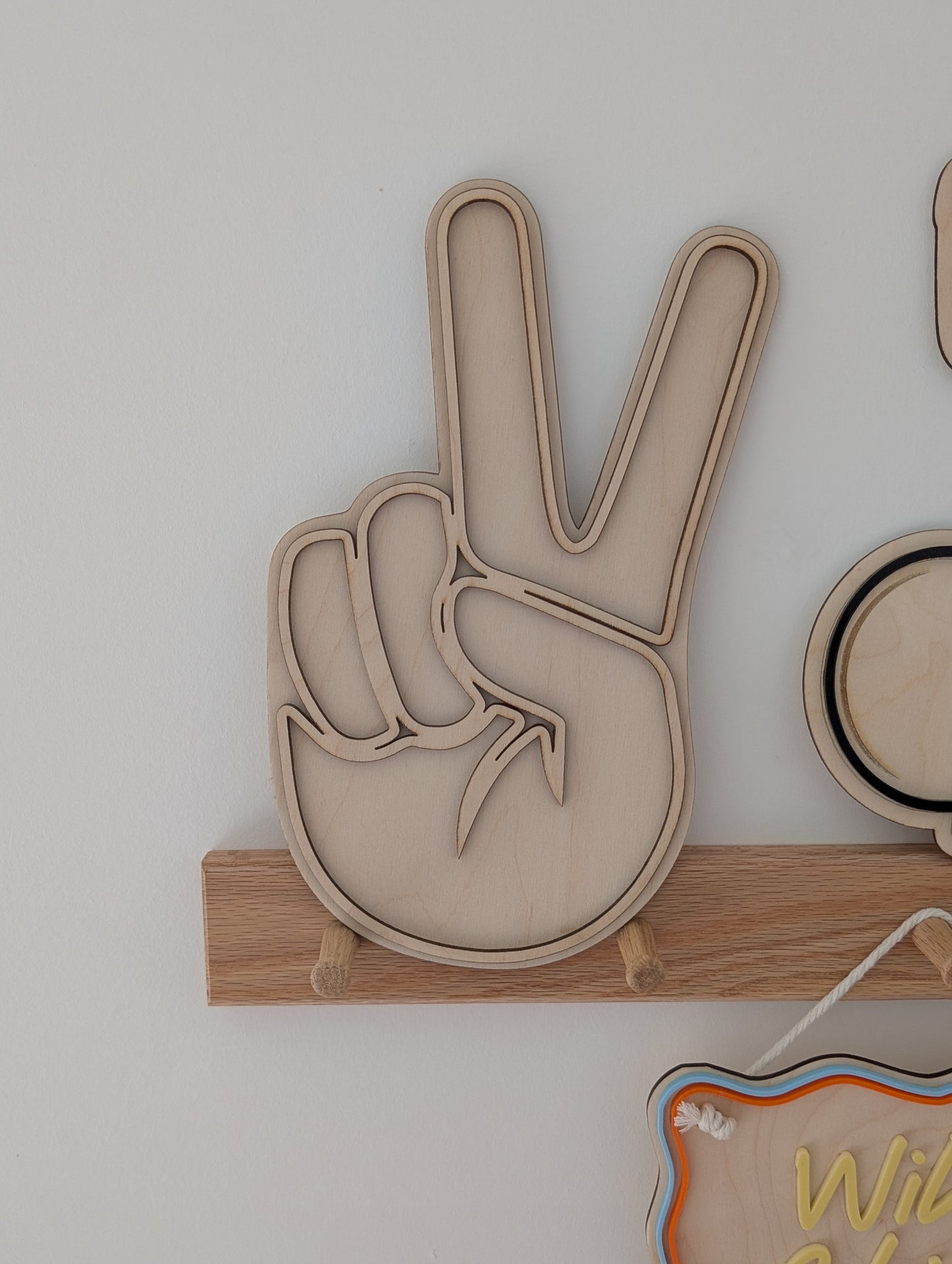 Wooden Peace Sign