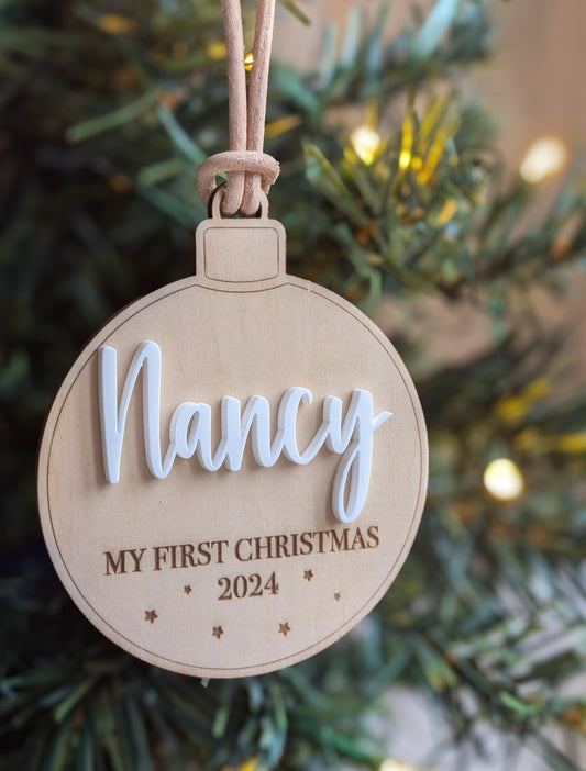 Personalised My First Christmas Decoration