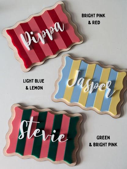 Personalised Striped Signs