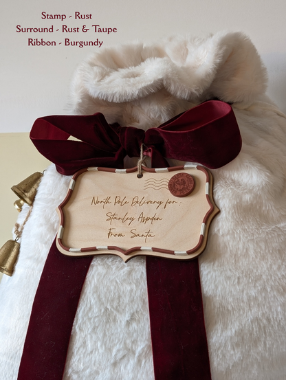 Custom Santa's Delivery (Wooden Tag and Sack Options)