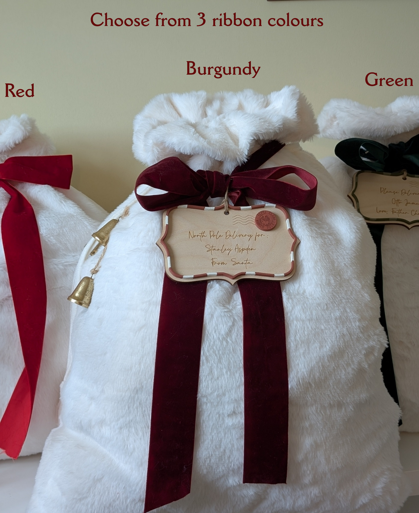 Custom Santa's Delivery (Wooden Tag and Sack Options)