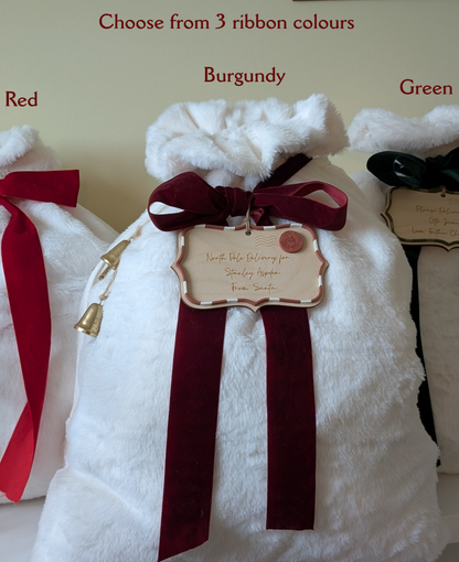 Custom Santa's Delivery (Wooden Tag and Sack Options)
