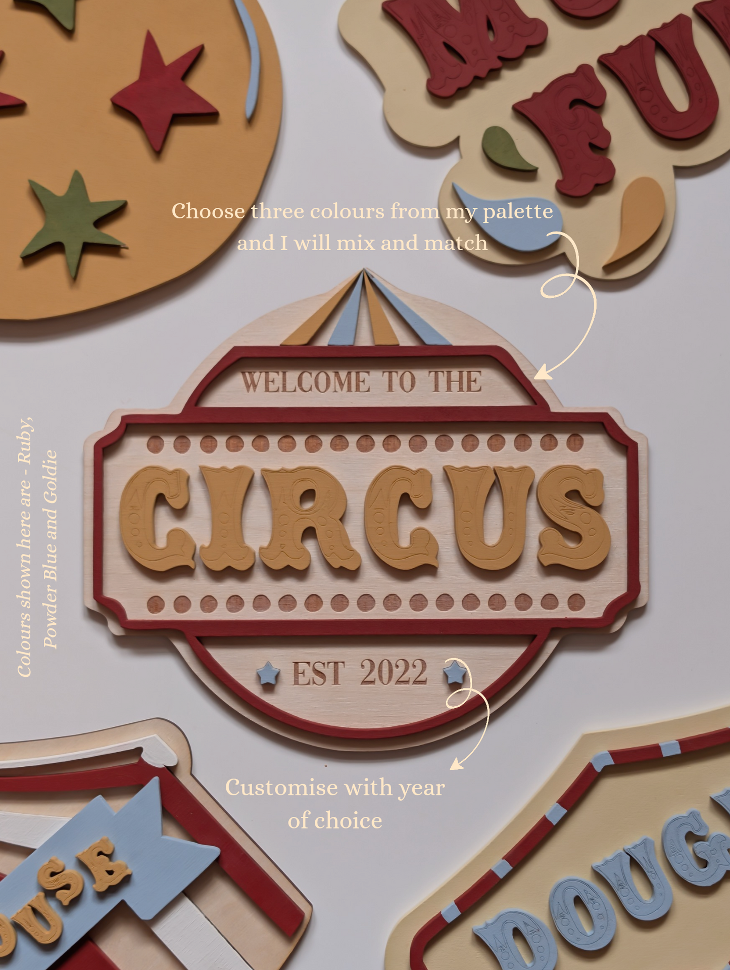 'Welcome To The Circus' Custom Sign