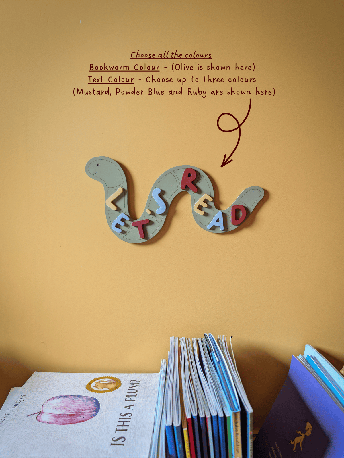 'Let's Read' Book Worm