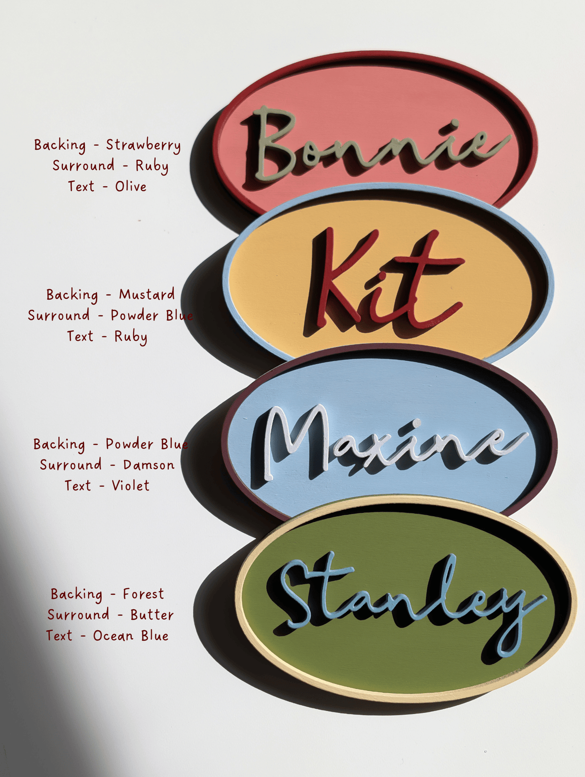 Custom Retro Name Badges