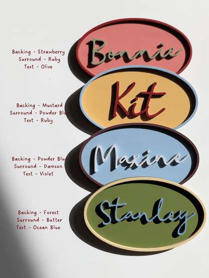 Custom Retro Name Badges