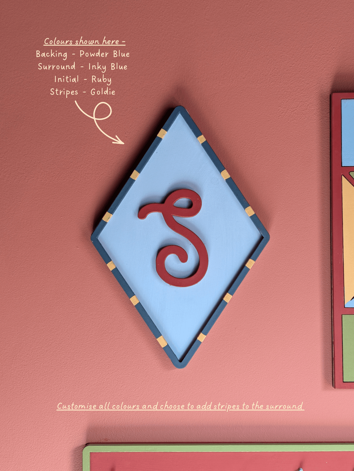 Retro Diamond Initial