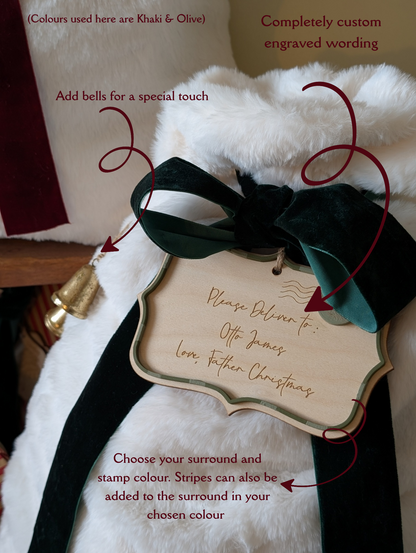 Custom Santa's Delivery (Wooden Tag and Sack Options)