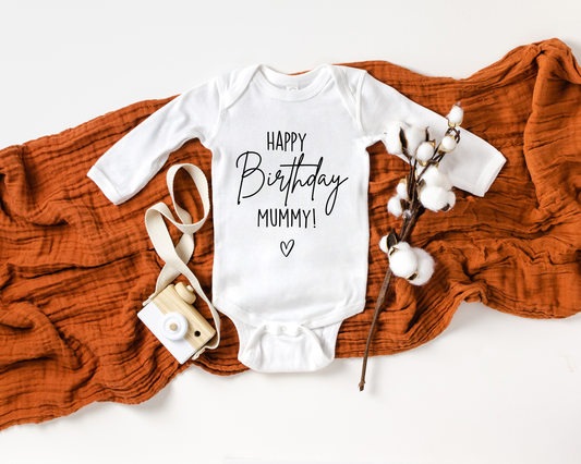 Personalised Happy Birthday Mummy Babygrow