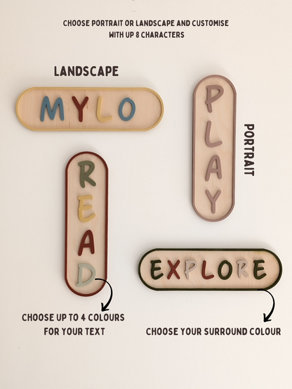 Personalised Retro Wall Sign