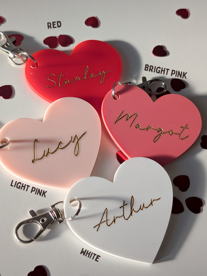 Personalised Heart Keyring