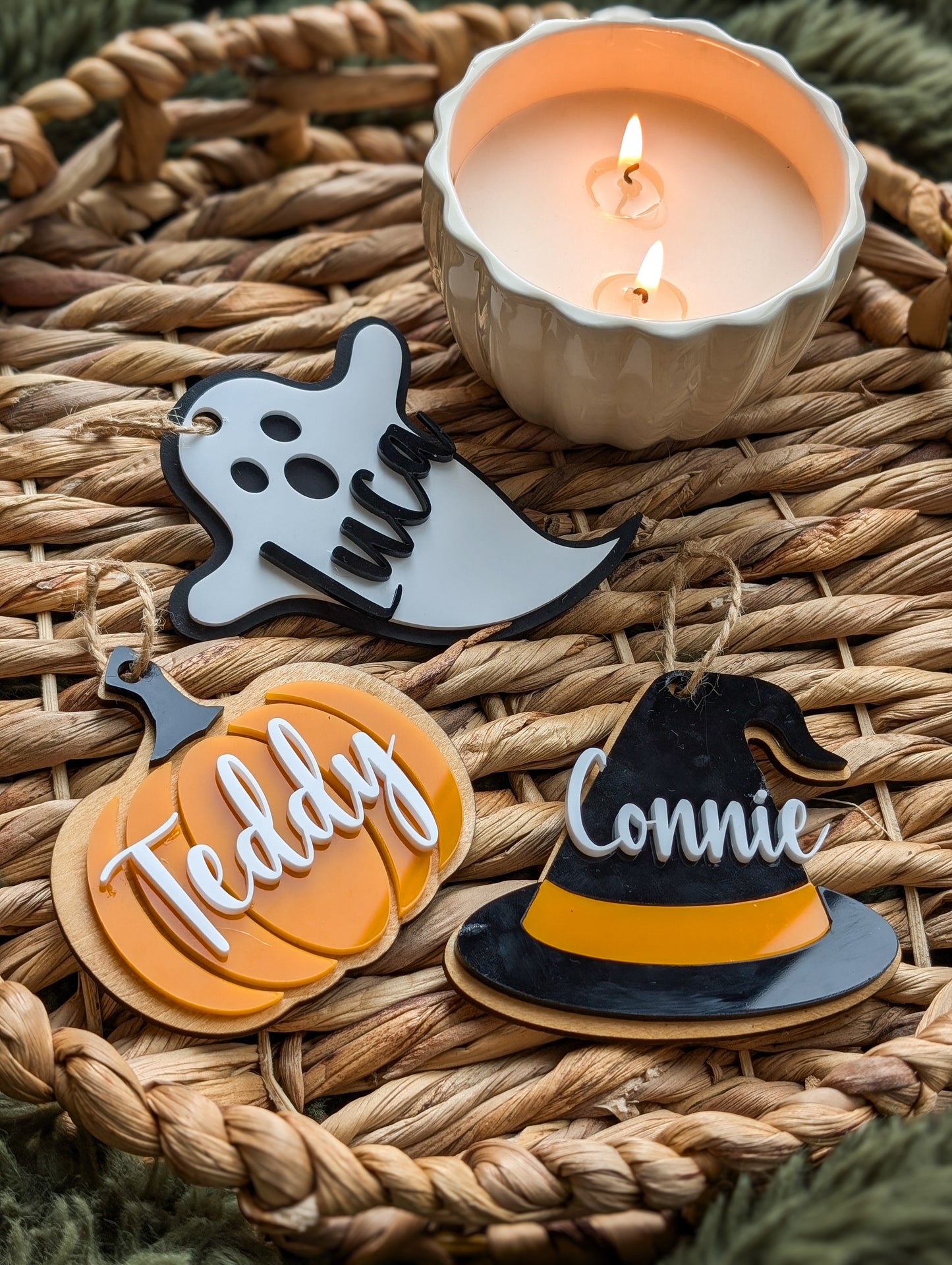 Personalised Halloween Ghost Name Tag