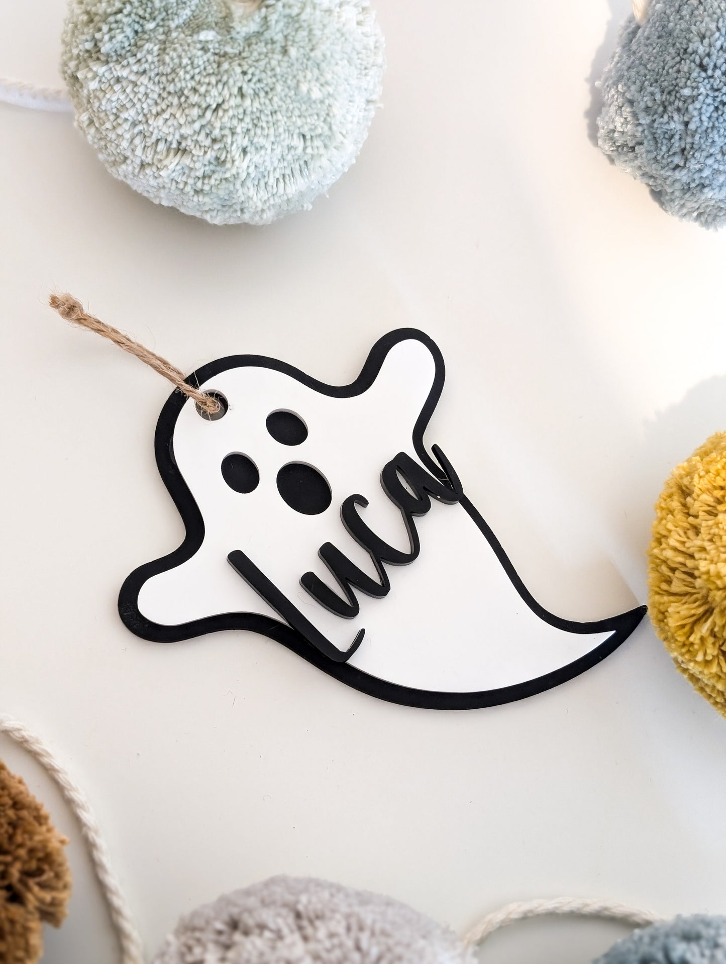 Personalised Halloween Ghost Name Tag