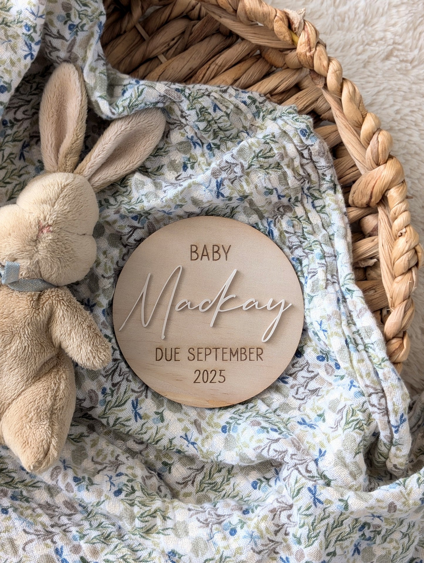 Personalised Pregnancy Announcement Sign