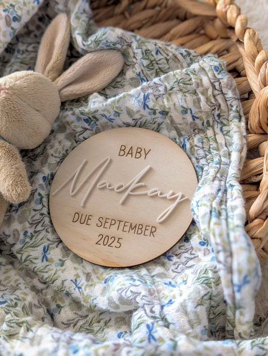 Personalised Pregnancy Announcement Sign