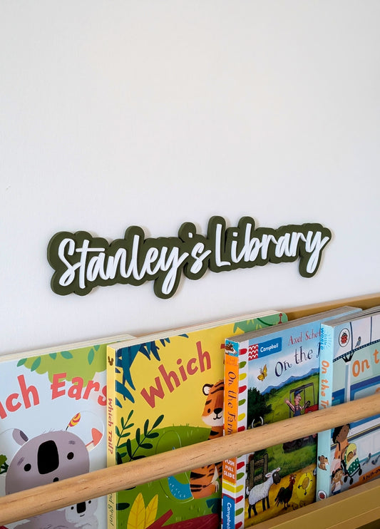 Personalised Library Sign