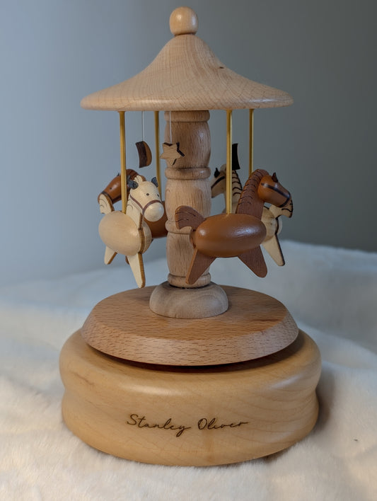 Personalised Wooden Musical Carousel