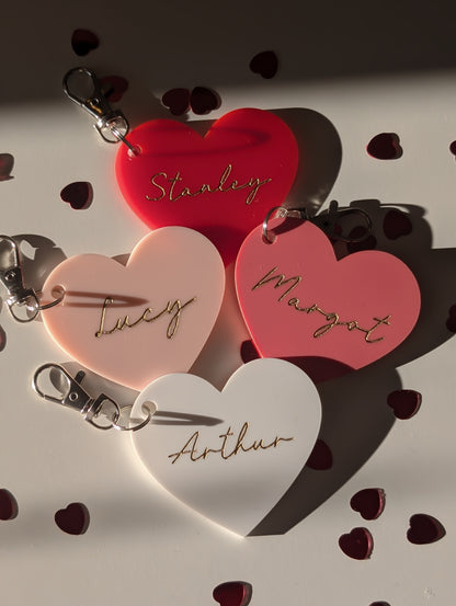 Personalised Heart Keyring