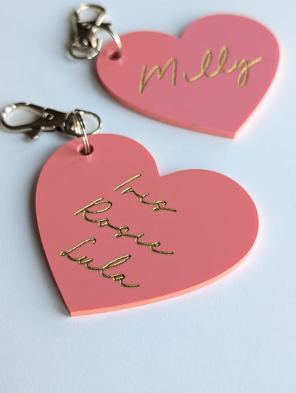 Personalised Heart Keyring