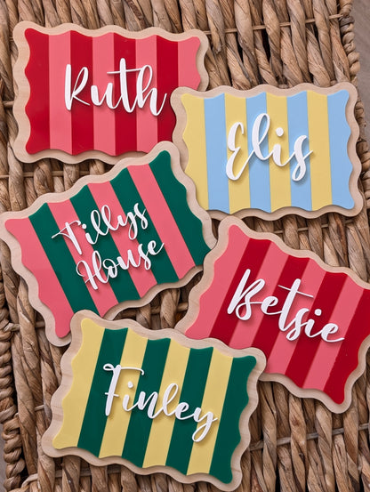 Personalised Striped Signs