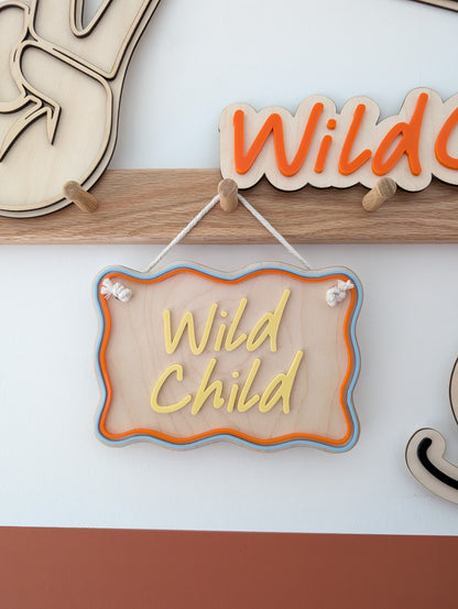 'Wild Child' Wavy Plaque