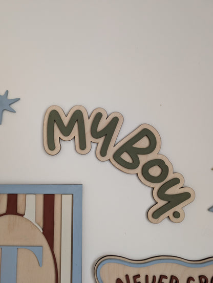 'My Boy' Curved Sign
