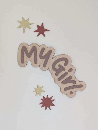 'My Girl' Curved Sign