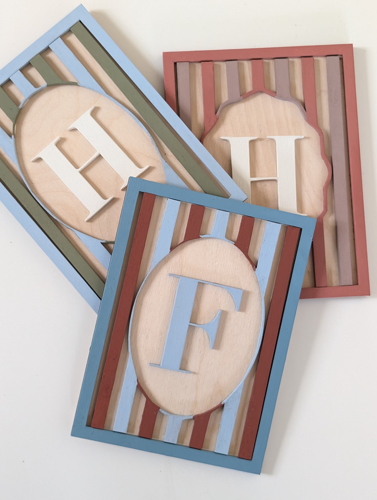 Custom Framed Initial Sign