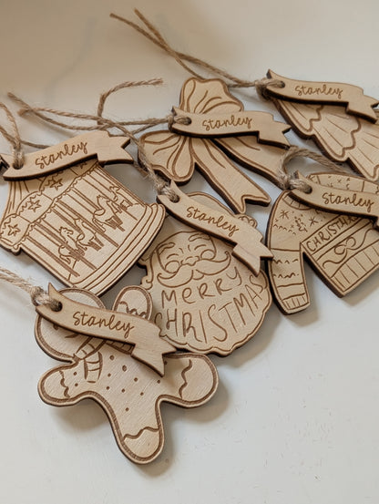 Custom (Set of 6) Hand Drawn Present Tags