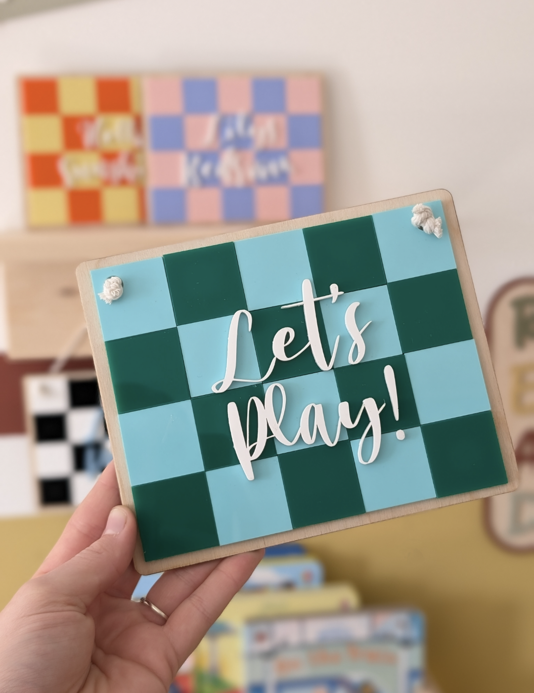 Personalised Checkerboard Sign