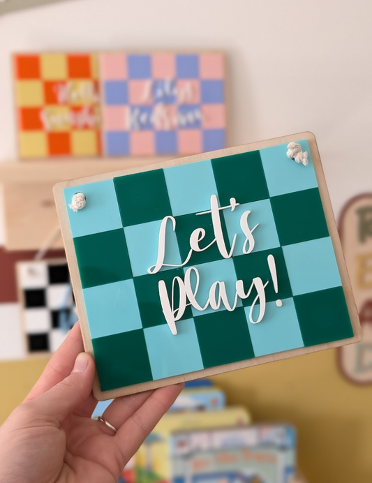 Personalised Checkerboard Sign
