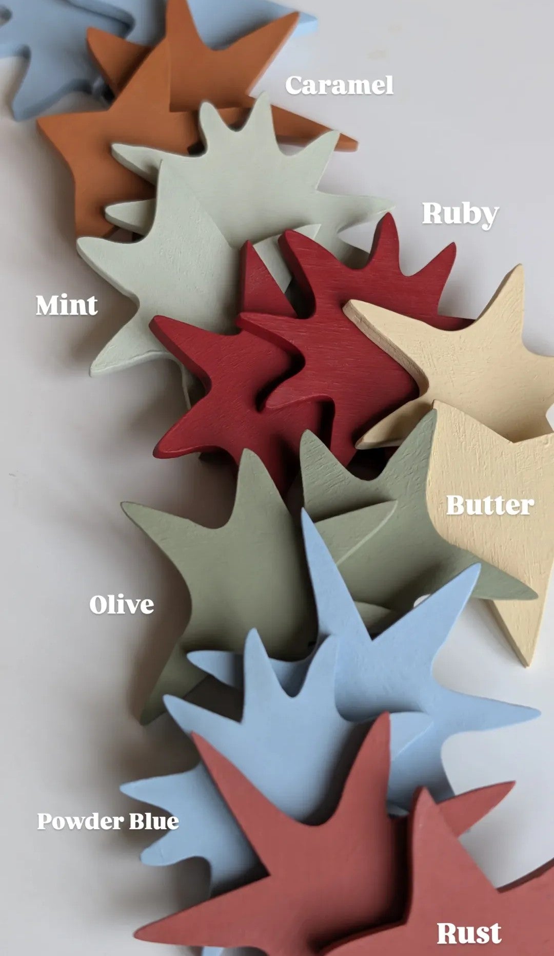 Mixy Matchy Hand Painted Stars (set of 8)