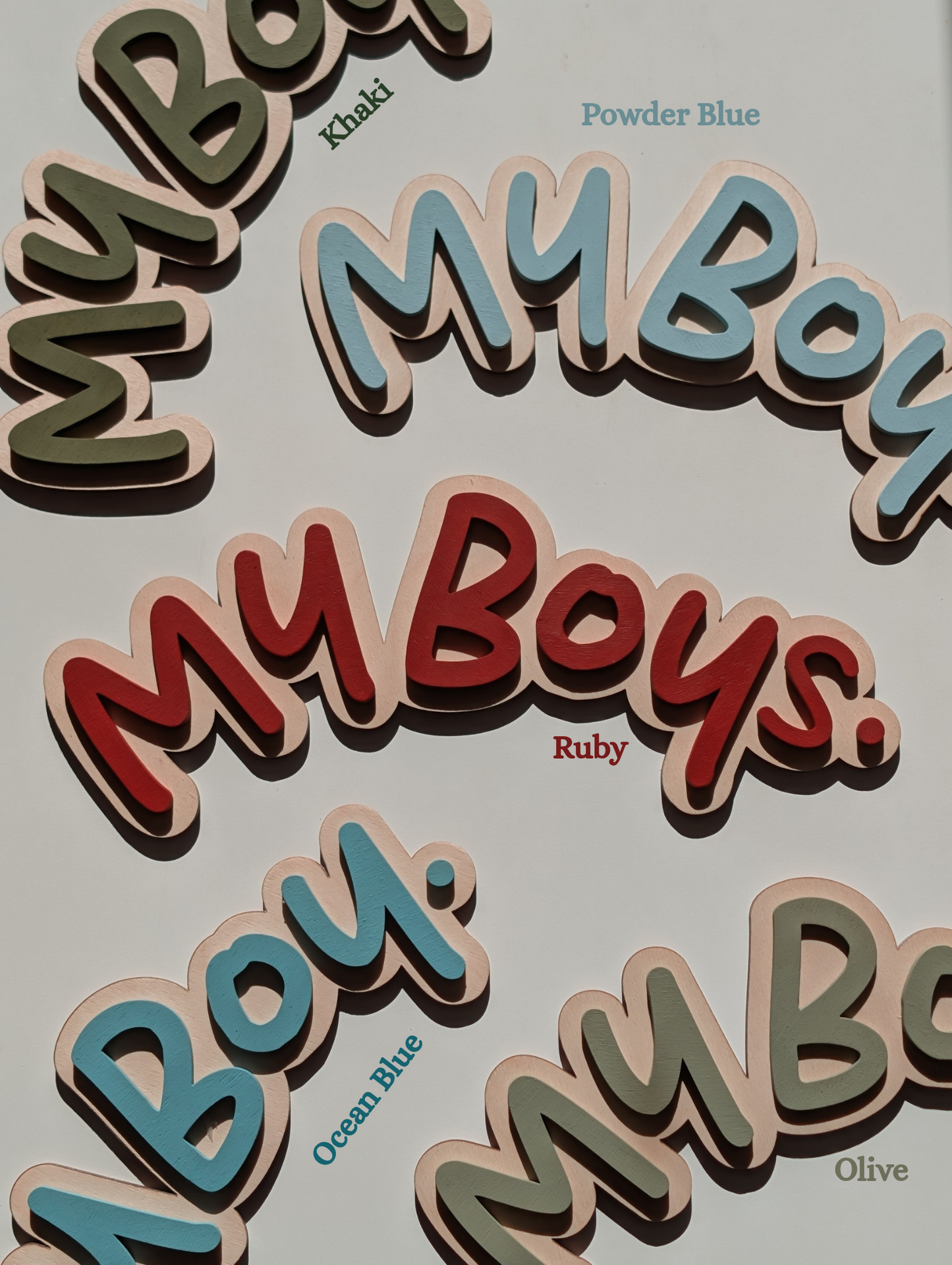 'My Boy' Curved Sign