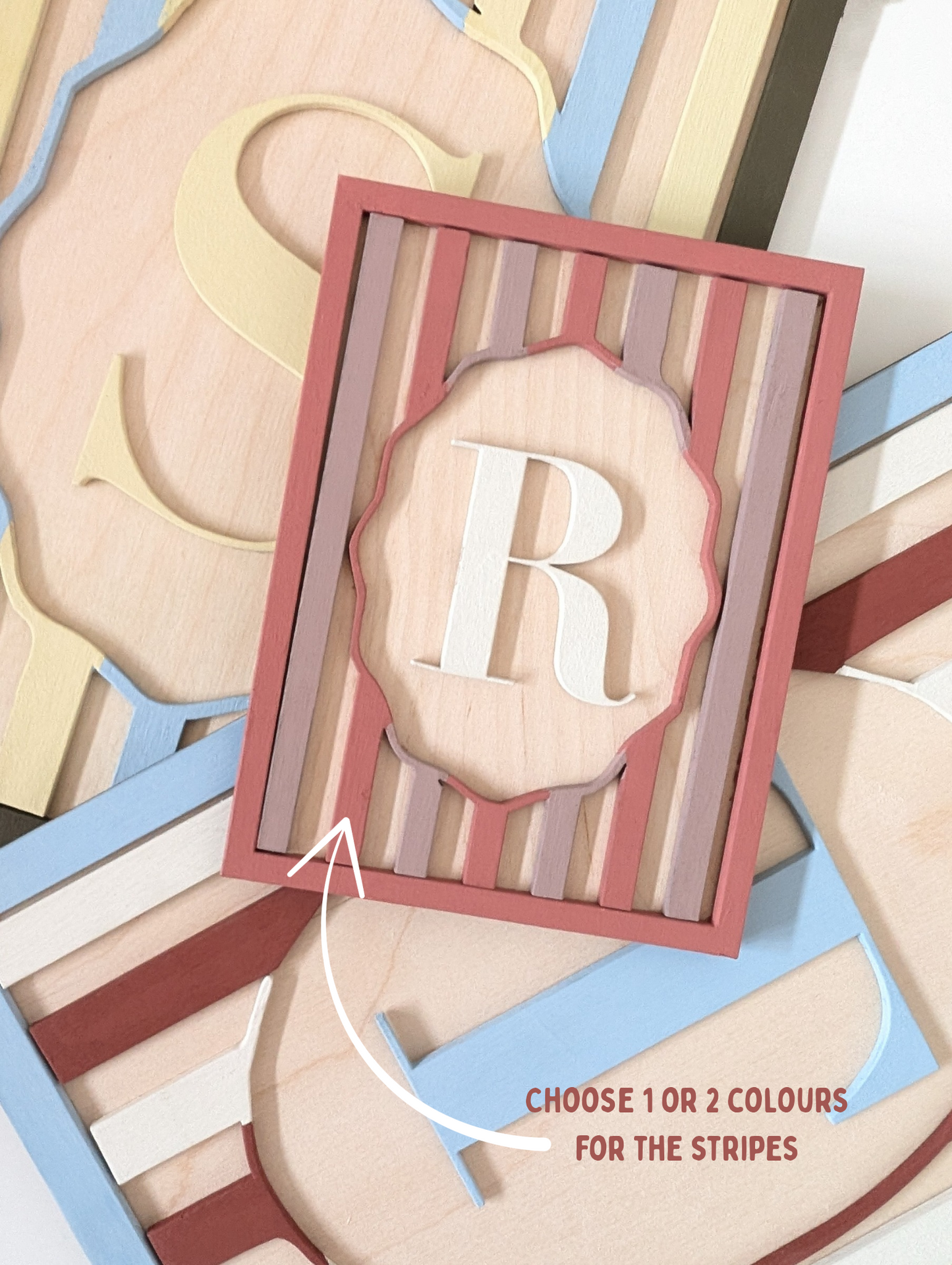 Custom Framed Initial Sign