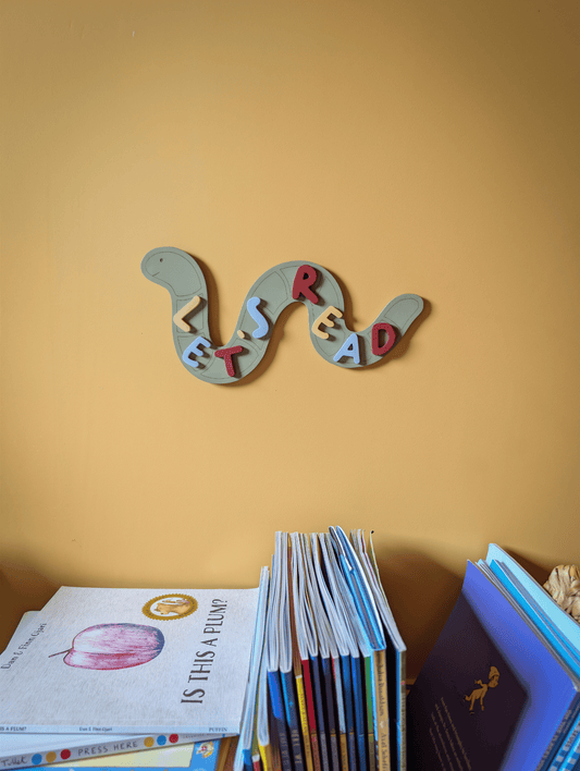 'Let's Read' Book Worm