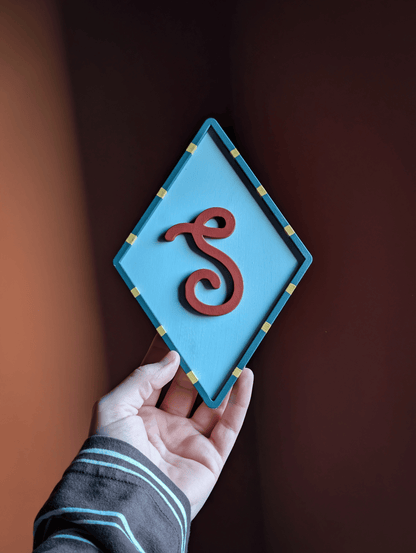 Retro Diamond Initial