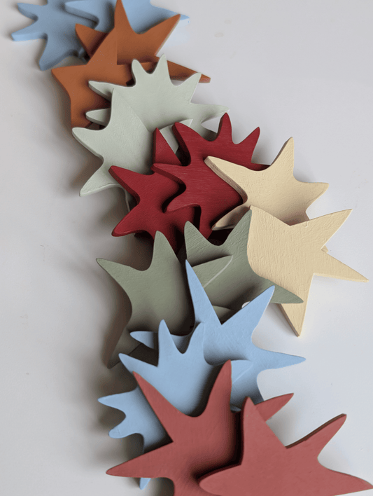 Mixy Matchy Hand Painted Stars (set of 8)
