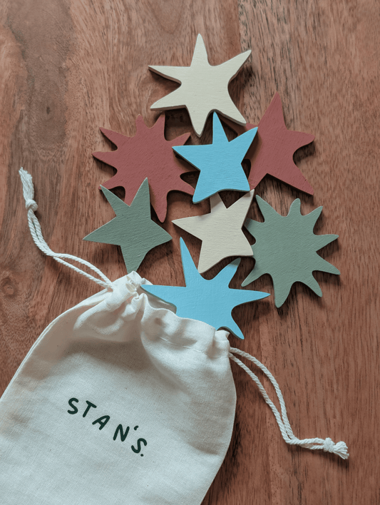 Mixy Matchy Hand Painted Stars (set of 8)